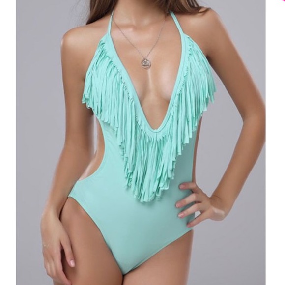 Other - *LAST ONE* Green Fringe one piece